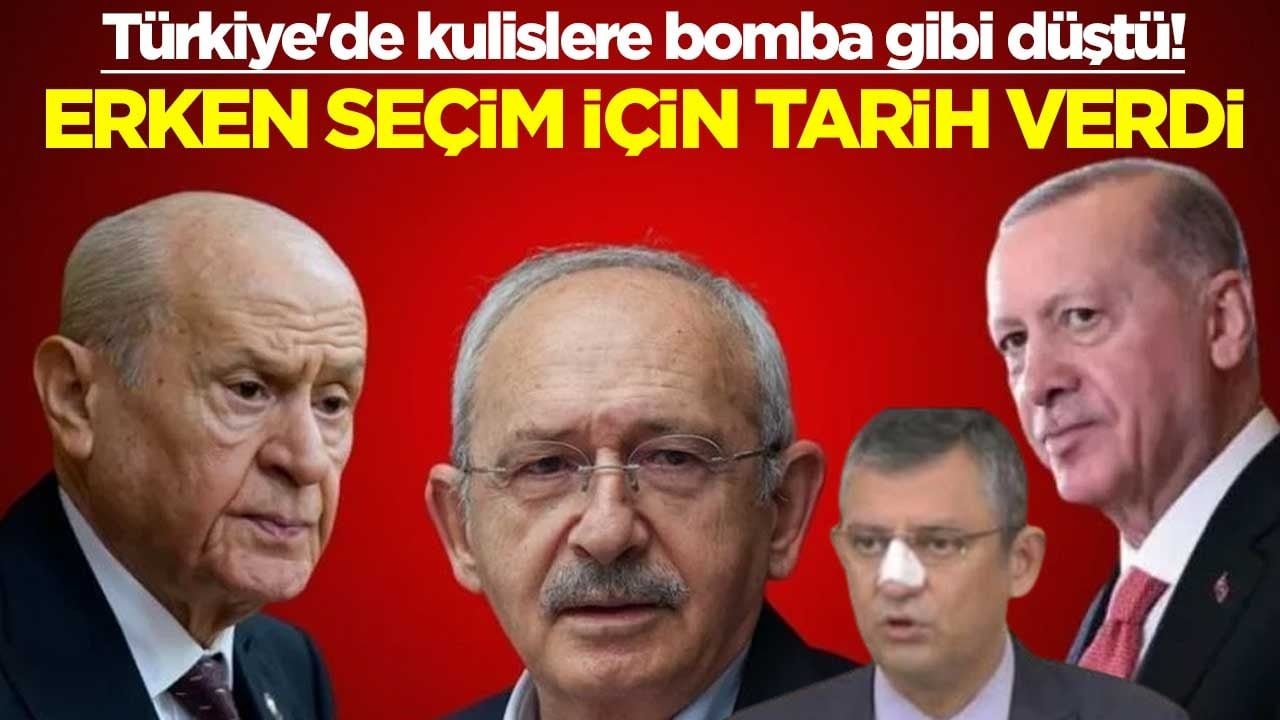 Türkiye'de kulislere bomba gibi düşen iddia! Erken seçim için tarih verdi