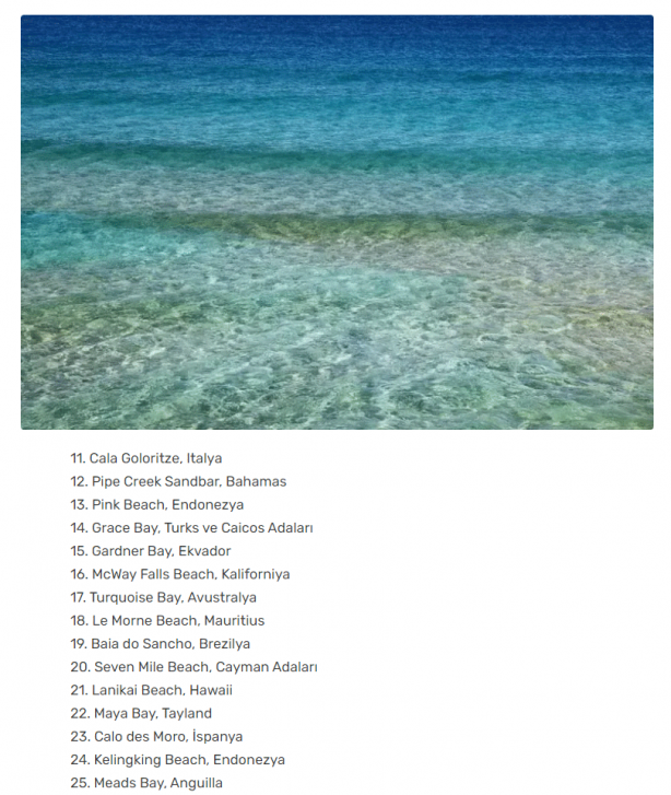 Foto - Türkiye'den nereler var? İşte dünyanın en iyi 50 plajı!