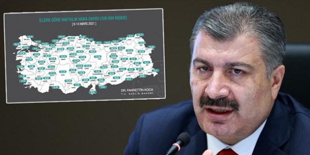 Türkiye'nin haftalık koronavirüs risk haritası açıklandı... İşte il il son durum