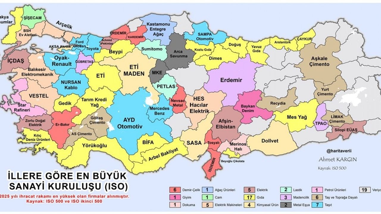 Foto - Türkiye'nin ihracat devleri haritalandırıldı! 81 ilin üretim üsleri ve dış ticaret şampiyonları tek tek deşifre edildi