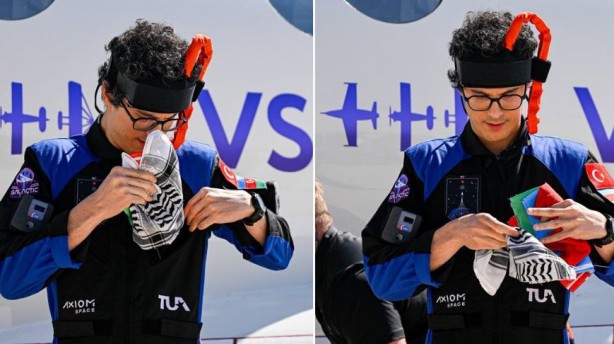 Türkiye'nin ikinci astronotu Atasever, Filistin'i uzaya taşıdı