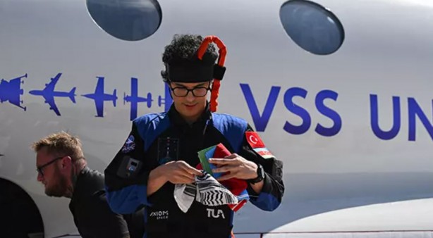 Foto - Türkiye'nin ikinci astronotu Atasever, Filistin'i uzaya taşıdı