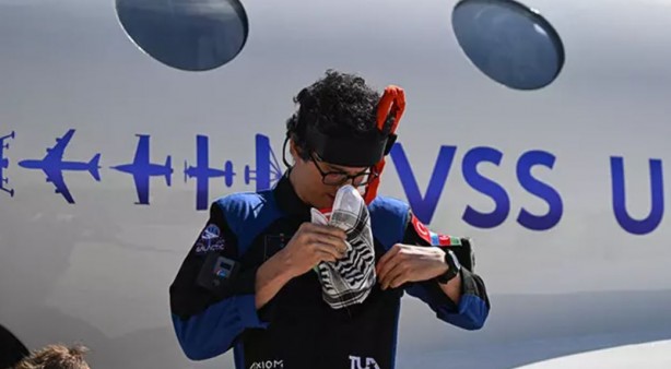 Foto - Türkiye'nin ikinci astronotu Atasever, Filistin'i uzaya taşıdı