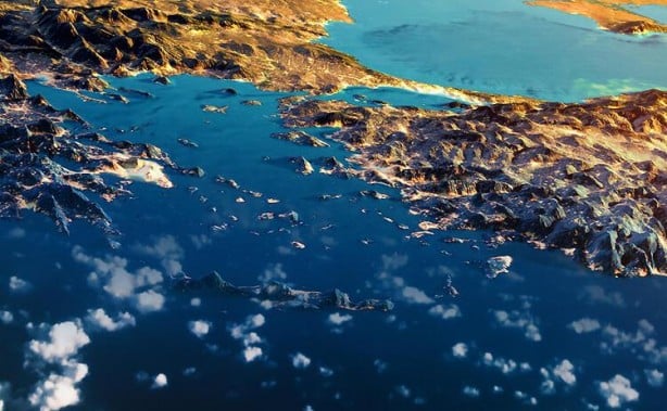 Foto - Türkiye’ye çok yaklaştı! 3 km’lik mesafeden şok görüntü… Kaşınıyorlar