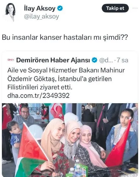 Foto - Türkiye'ye getirilen Filistinli kanser hastası çocuklara böyle saldırdı! Sende hiç utanma yok mu be kadın