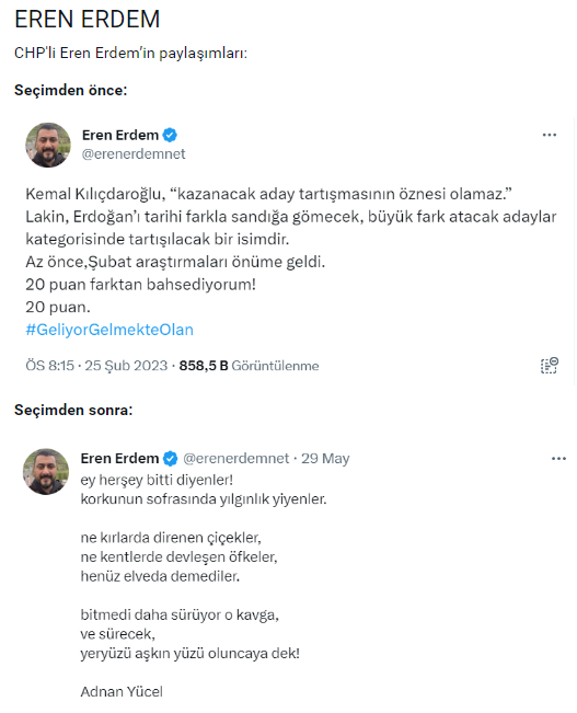 Foto - Twitter arşivi: Seçimden önce-seçimden sonra kim ne dedi… İsim isim