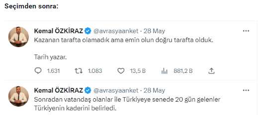 Foto - Twitter arşivi: Seçimden önce-seçimden sonra kim ne dedi… İsim isim