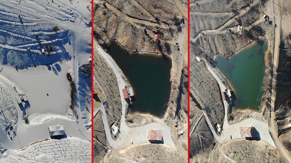 Üç kare arasındaki fark kaygılandırdı! O ilimiz kış mevsimini unuttu