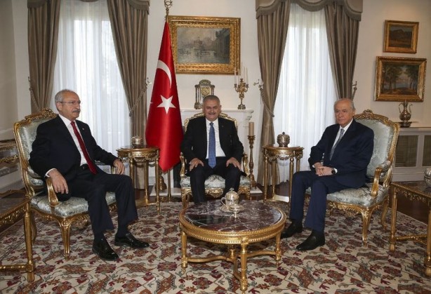 Foto - Üç lider ilk kez Çankaya'da bir araya geldi
