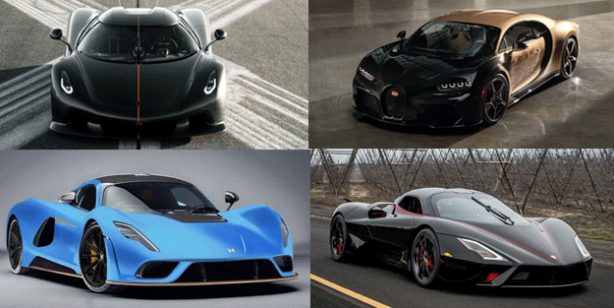 Uçakla yarışıyorlar! İşte dünyanın en hızlı otomobilleri...