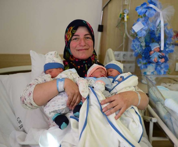 Foto - Üçüz bebeklerine Recep, Tayyip, Erdoğan ismi verdiler