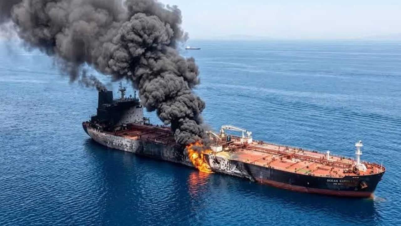Foto - UKMTO gizemli olayı duyurdu: Tanker kaynağı bilinmeyen mühimmatla vuruldu
