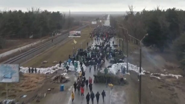 Ukrayna'da nükleer santral barikatı