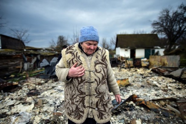 Foto - Ukraynalılar her evin kapısına yazdı, Ruslar umursamadı! Film gibi görüntüler