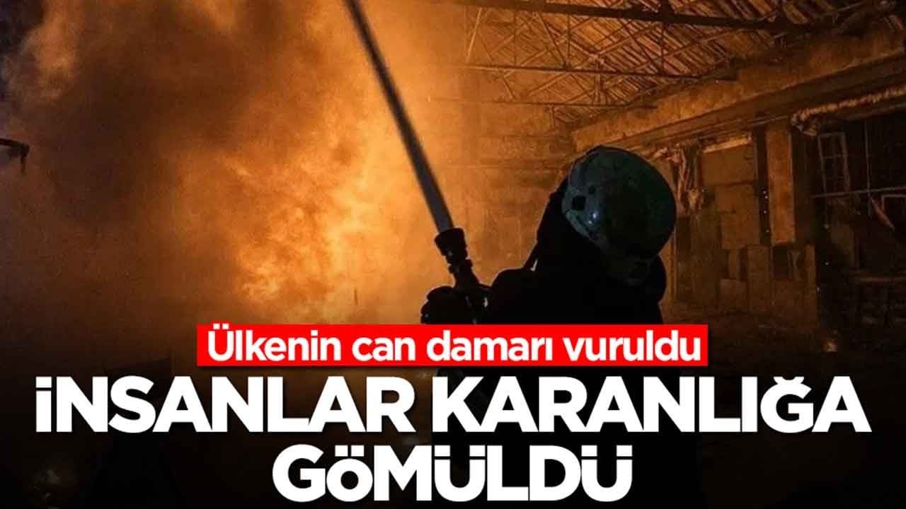 Ülkenin can damarı vuruldu: İnsanlar karanlığa gömüldü