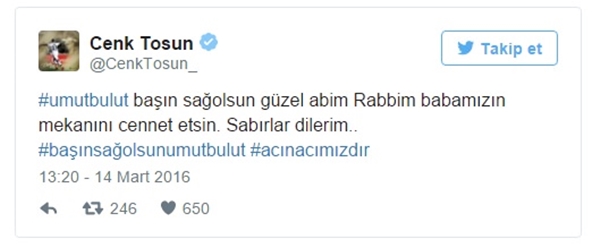 Foto - Umut Bulut'a sosyal medyadan destek yağdı