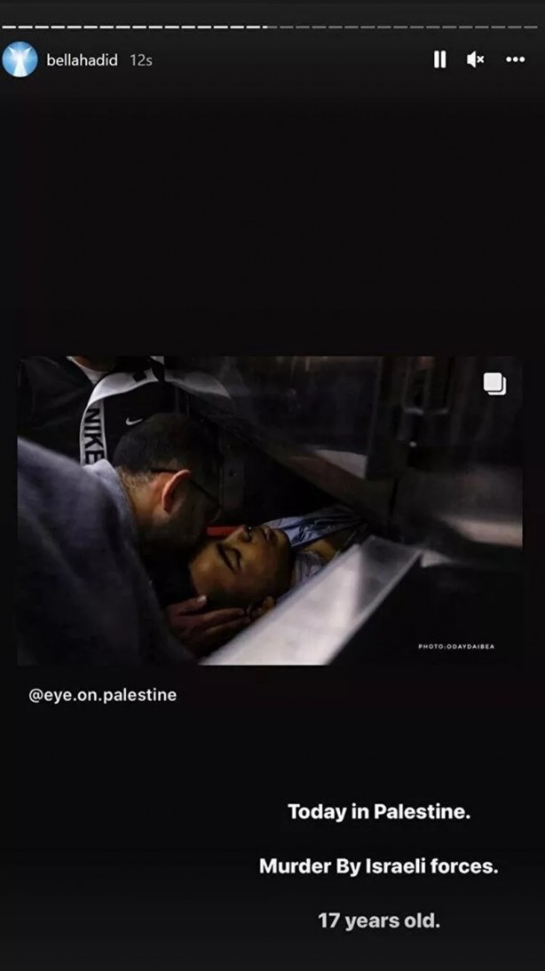 Foto - Ünlü model Bella Hadid, Instagram'ın Filistin konusundaki iki yüzlü tutumuna isyan etti