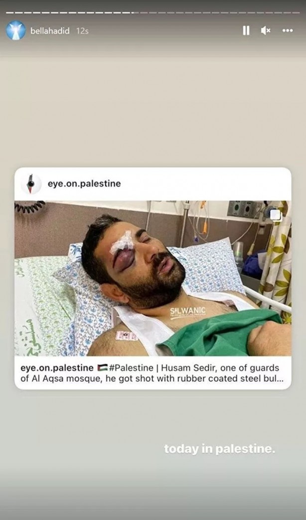 Foto - Ünlü model Bella Hadid, Instagram'ın Filistin konusundaki iki yüzlü tutumuna isyan etti