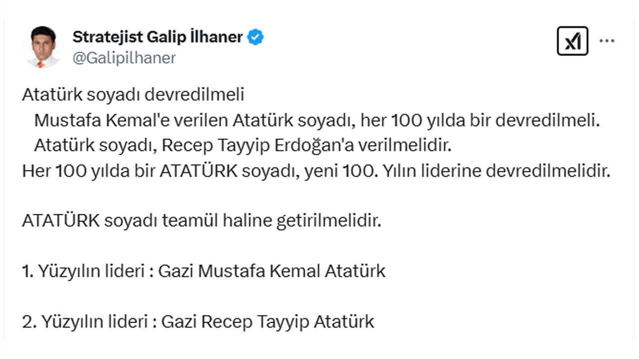 Foto - Ünlü stratejistin teklifi ortalığı karıştırdı! "Atatürk soyadı Erdoğan’a devredilsin"