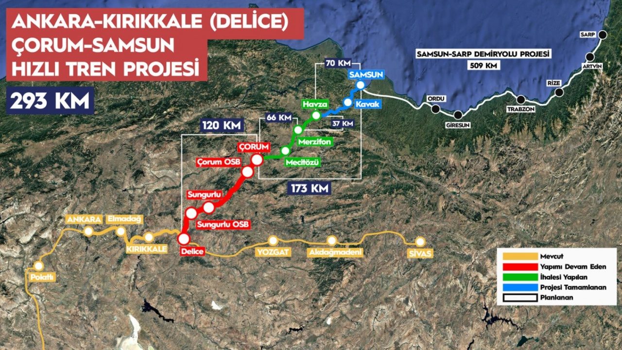 Foto - Uraloğlu: Ankara-Samsun arası 2,5 saate düşecek! Hızlı tren Karadeniz ile Akdeniz’i buluşturacak