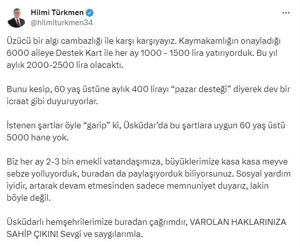 Foto - Üsküdar’da alicengiz oyunu... CHP'li yönetimden sosyal yardım algısı