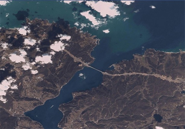 Foto - Uzaydan adım adım 3'üncü köprü