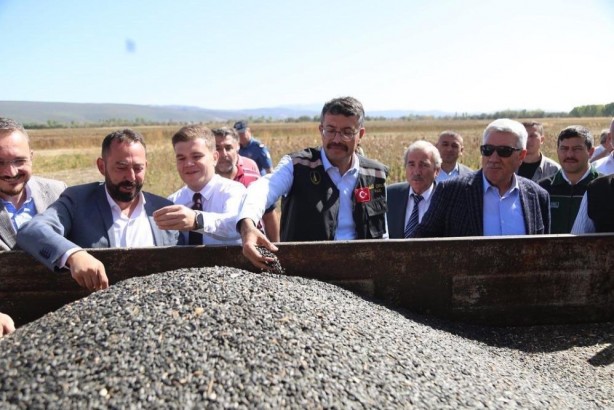 Foto - Vali Çelik, biçerdöverin direksiyonuna geçti