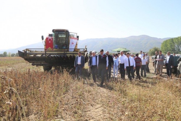 Foto - Vali Çelik, biçerdöverin direksiyonuna geçti