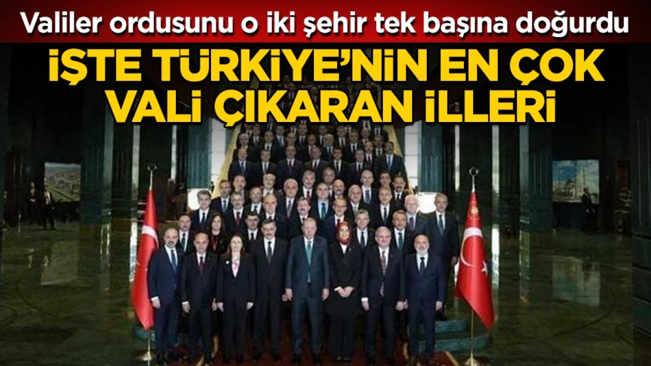 Valiler ordusunu o iki şehir tek başına doğurdu! İşte Türkiye’nin en çok vali çıkaran illeri