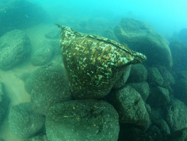 Foto - Van Gölü'nün çekilmesiyle Urartu limanı ortaya çıktı! Su altından görüntülendi
