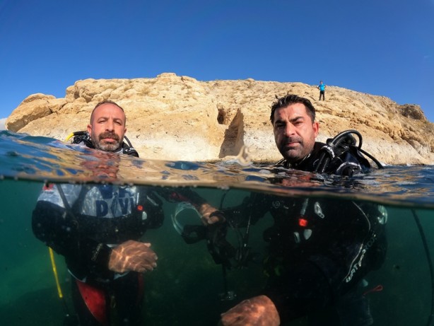 Foto - Van Gölü'nün çekilmesiyle Urartu limanı ortaya çıktı! Su altından görüntülendi