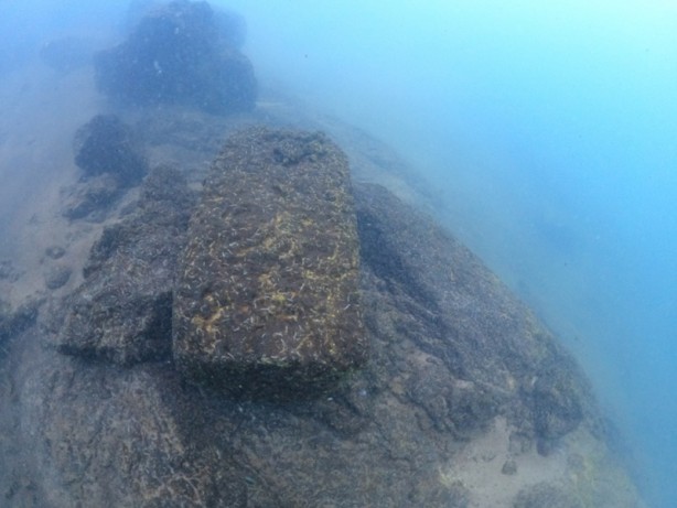 Foto - Van Gölü'nün çekilmesiyle Urartu limanı ortaya çıktı! Su altından görüntülendi