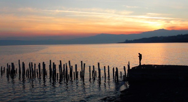 Van Gölü'nün eşsiz gün batımı görüntülendi!