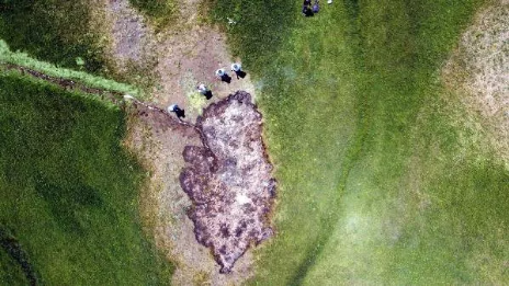 Foto - Van'da yerin altında ortalığı ayağa kaldıran yangın! Ekipler, uzmanlar apar topar bölgeye gitti