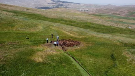 Foto - Van'da yerin altında ortalığı ayağa kaldıran yangın! Ekipler, uzmanlar apar topar bölgeye gitti