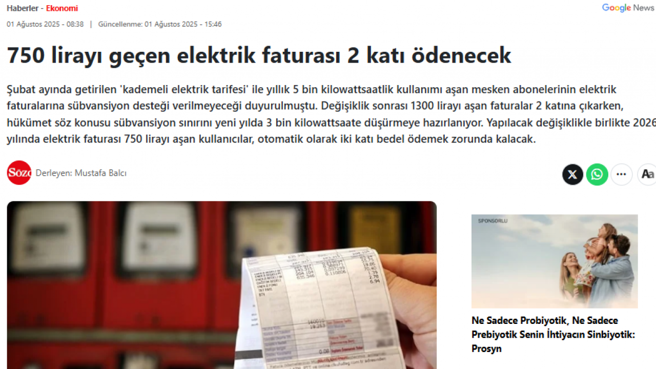 Foto - Vatandaşın uykularını kaçıran elektrik faturası haberi! '1500 lira gelecek' denmişti, gerçek ortaya çıktı