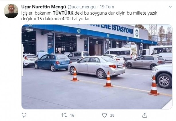 Foto - Vatandaşlar TÜVTÜRK'e isyan etti! "Alman İngiliz ortaklığıyla soygun"