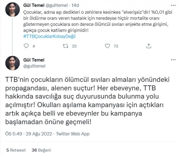 Foto - Vatandaşlardan PKK sevici TTB'nin aşı dayatmasına büyük tepki! Hedefinde çocuklar var