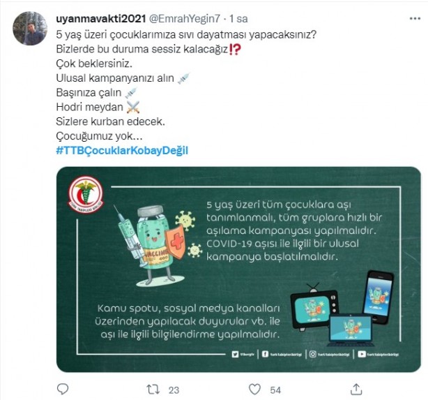 Foto - Vatandaşlardan PKK sevici TTB'nin aşı dayatmasına büyük tepki! Hedefinde çocuklar var