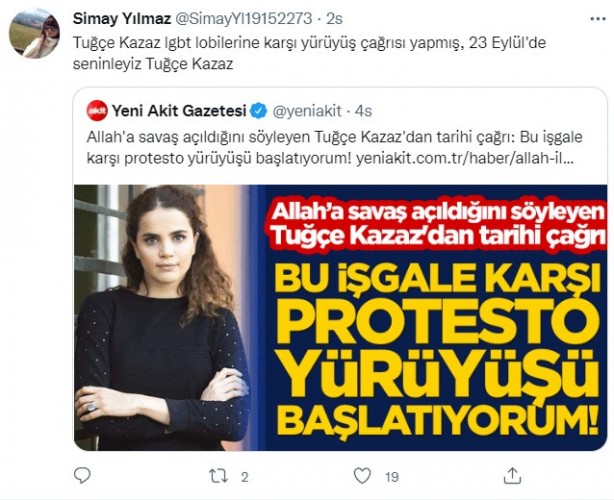 Foto - Vatandaşlardan Tuğçe Kazaz'ın 'LGBT' protestosuna tam destek! Çığ gibi büyüyor