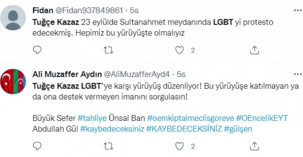 Foto - Vatandaşlardan Tuğçe Kazaz'ın 'LGBT' protestosuna tam destek! Çığ gibi büyüyor