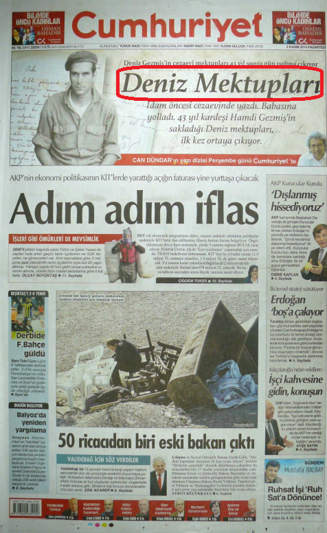 Foto - Vay Deniz'in haline! Deniz Gezmiş’in mektuplarını anonslamak yalı sahibi Can Dündar’a kaldı