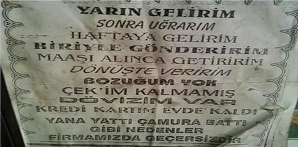 Foto - Veresiyeden bıkan esnaflardan ibretlik sözler