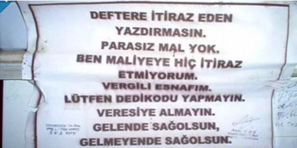 Foto - Veresiyeden bıkan esnaflardan ibretlik sözler