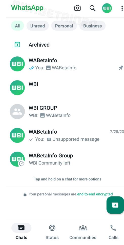Foto - WhatsApp Android tasarımı yenilendi