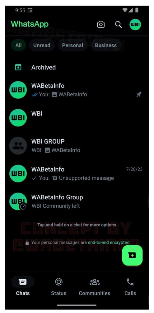 Foto - WhatsApp Android tasarımı yenilendi
