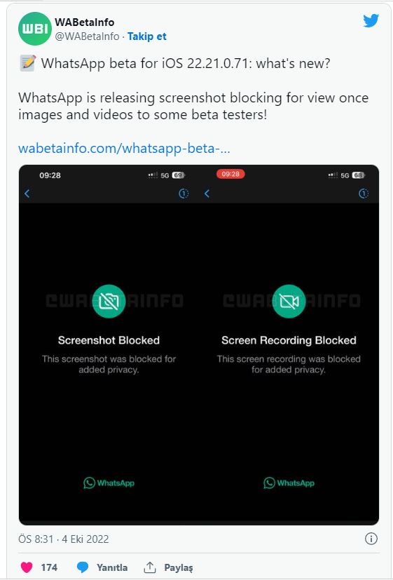 Foto - WhatsApp’tan ekran görüntüsü kararı
