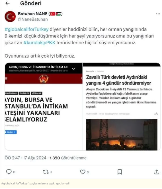 Foto - Yangın istismarcıları! Amaç Türkiye'yi aciz göstermek