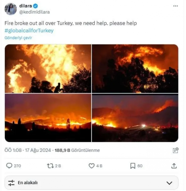 Foto - Yangın istismarcıları! Amaç Türkiye'yi aciz göstermek