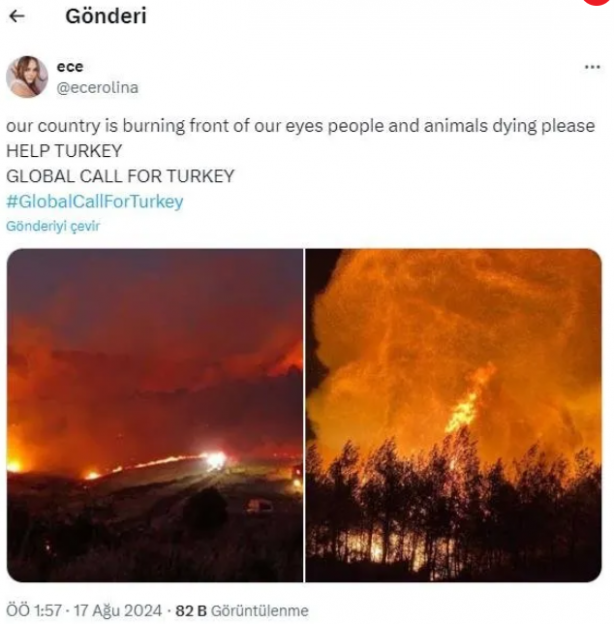 Foto - Yangın istismarcıları! Amaç Türkiye'yi aciz göstermek